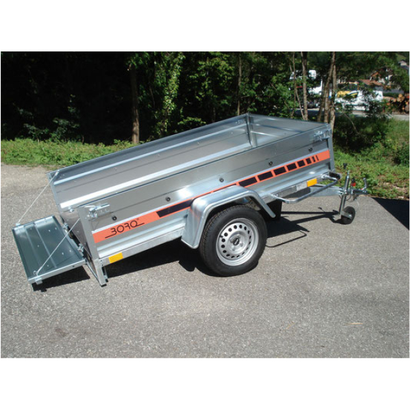 Remolque Boro equipaje 2 ejes - 750 kg (permiso E no requerido)